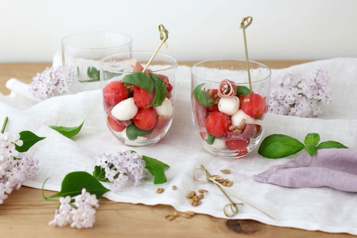 melouny buquet jednohubky